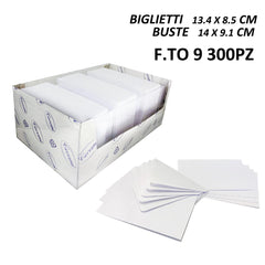 BIGLIETTI E BUSTE F.TO 9 300/300 BIANCO ART.LF40500F9/HD 1PZ - koseakasa