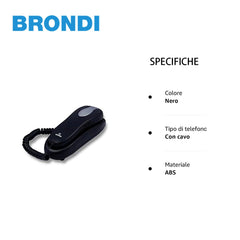 BRONDI NEMO NERO TELEFONO CON CAVO - koseakasa