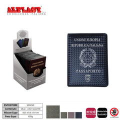 PORTA PASSAPORTO 24PZ SCUDO CARBON ALPLAST ART.1012SCF PZ1 - koseakasa