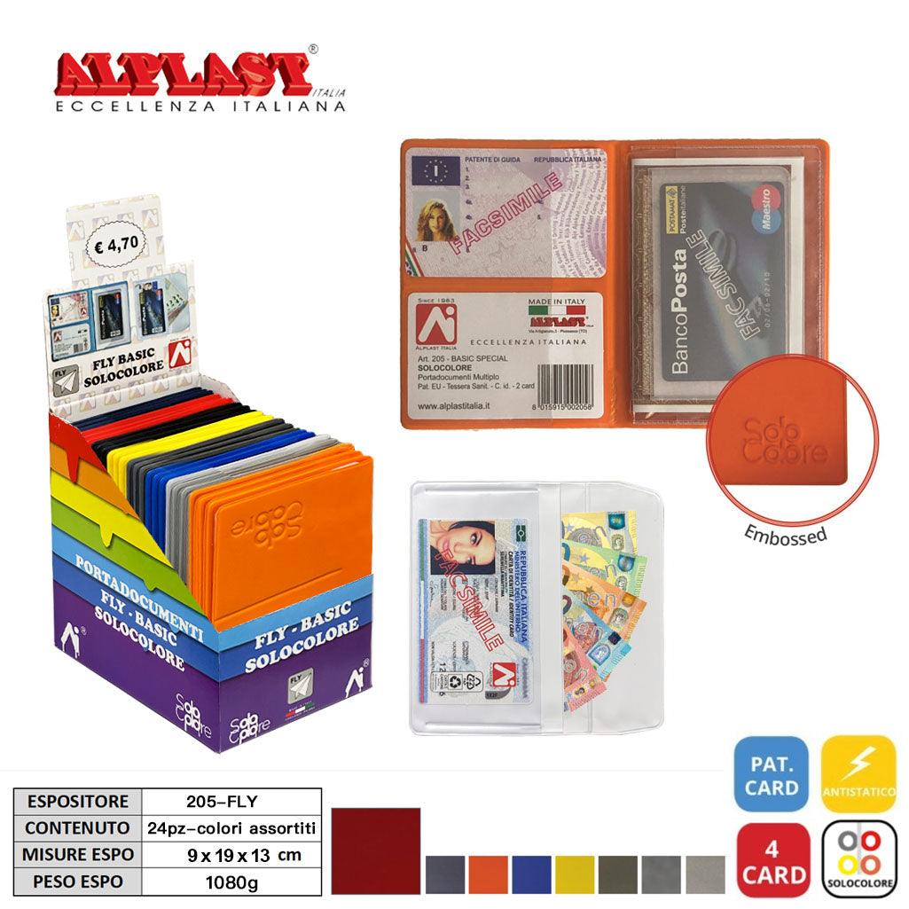 PORTA CARD BANCONOTE 24PZ COLOR.ASS.ALPLAST ART.205-FLY PZ1 - koseakasa