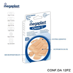 ART.112400 MEGAPLAST CLASSIC ML 100 CEROTTI ASSORTITI PE CONF.100 12PZ - koseakasa