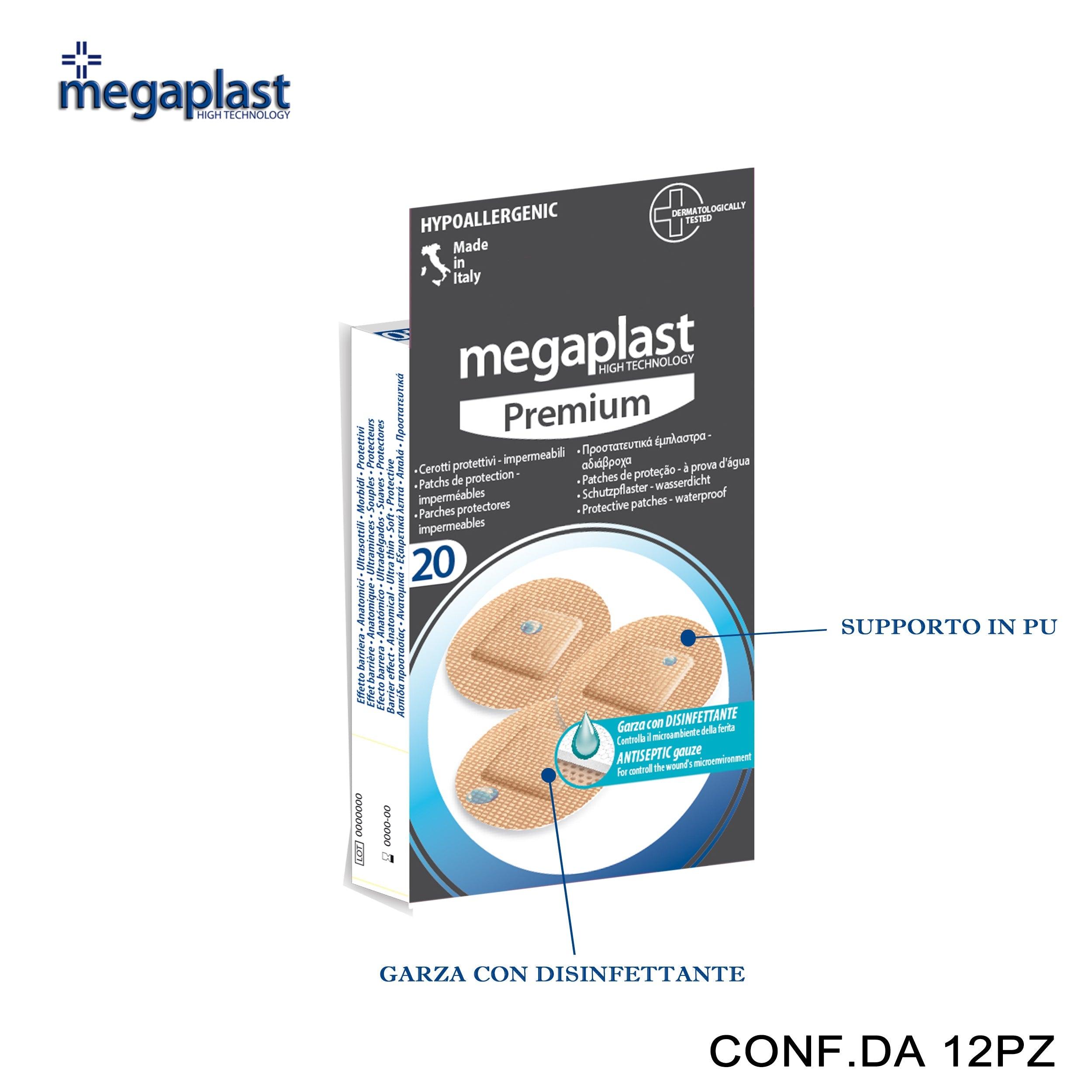 ART.112455 MEGAPLAST PREMIUM ML 20 COROTTI PREMIUM 2.5X2.5CM IMPERMEABILI CONF.20 12PZ - koseakasa
