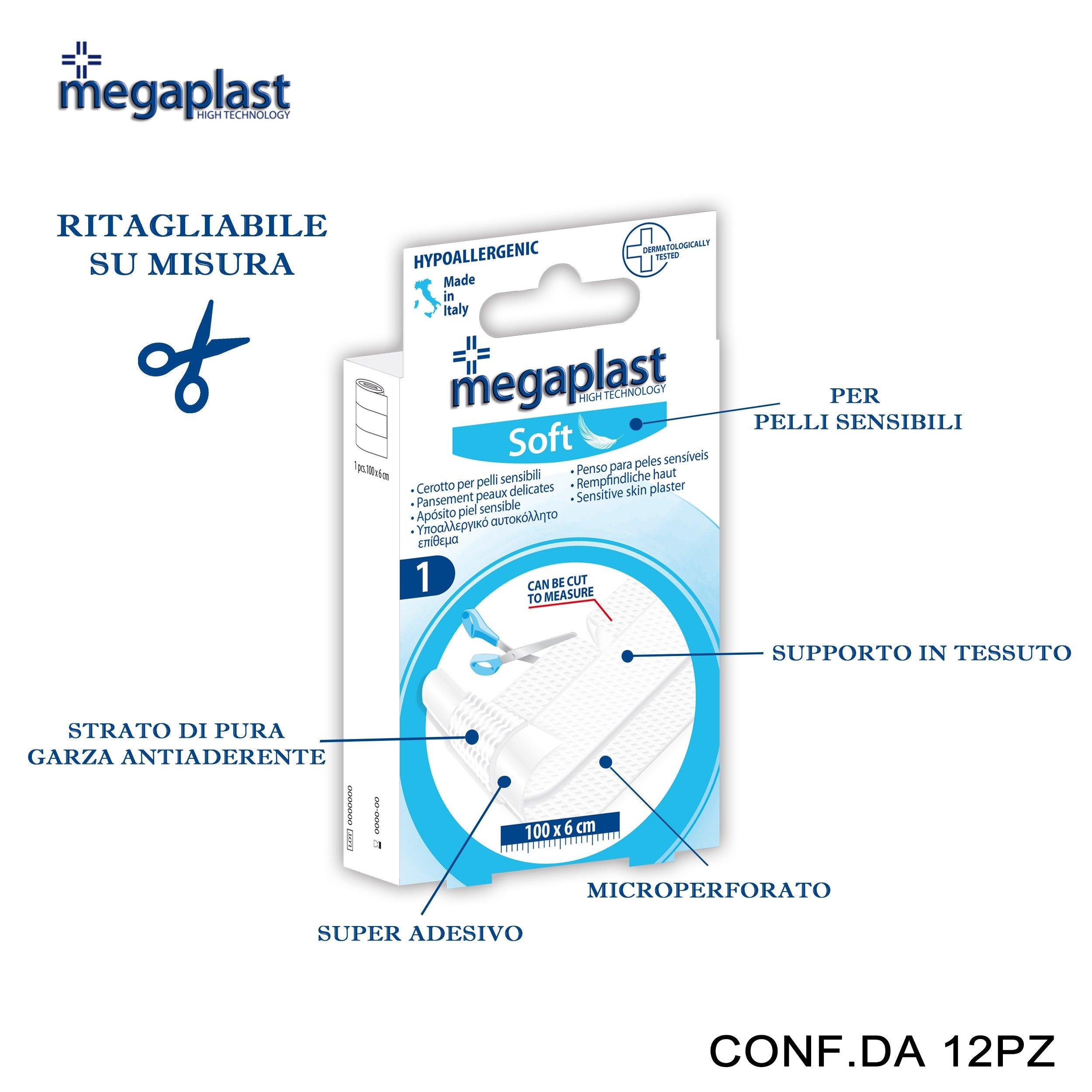 ART.112677 MEGAPLAST SOFT ML STRISCIA 100X6CM TNT BIANCO CONF.1 12PZ - koseakasa