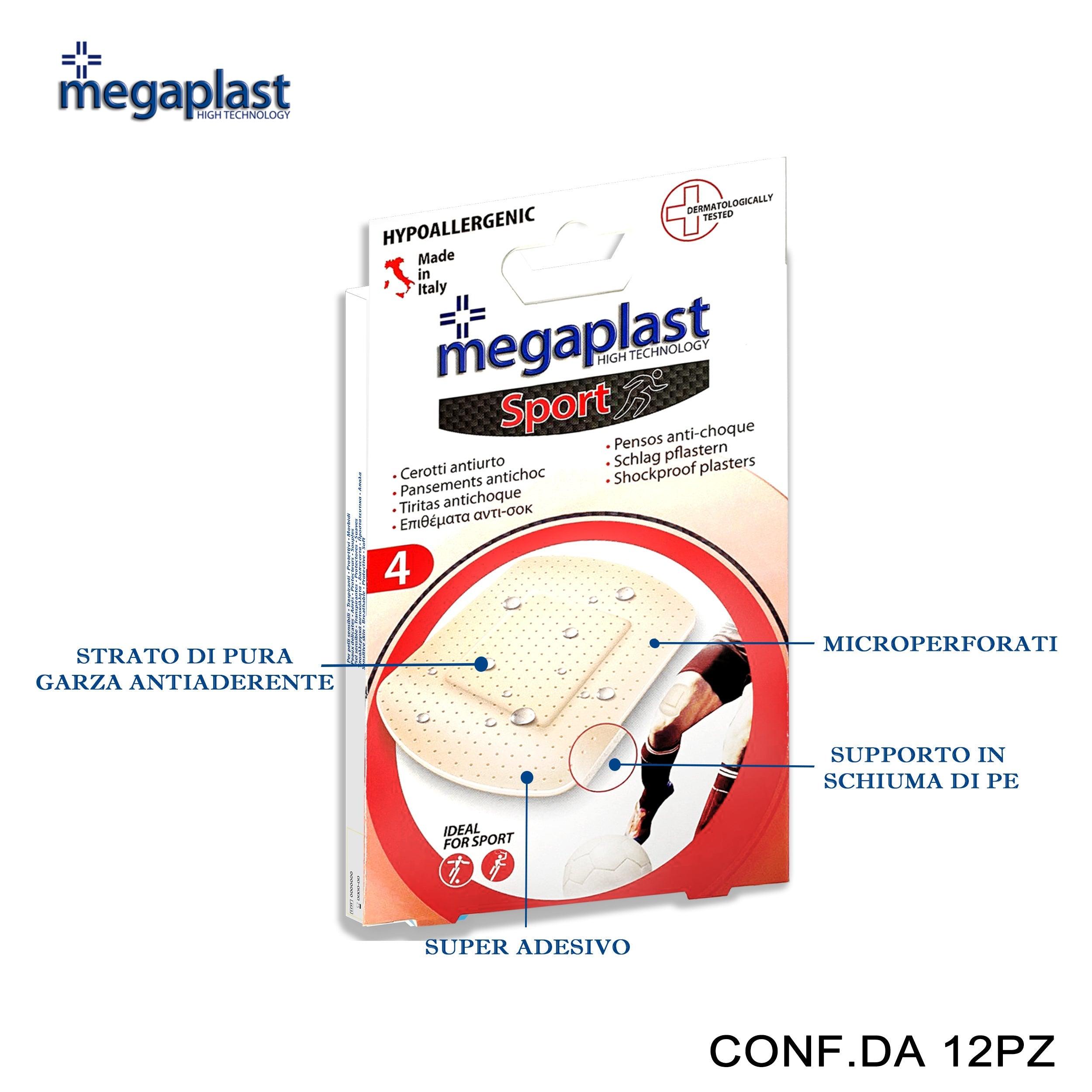 ART.112967 MEGAPLAST SPORT 4 CEROTTI FOAM 7.5X10CM CONF.4 12PZ - koseakasa