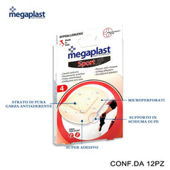 ART.112967 MEGAPLAST SPORT 4 CEROTTI FOAM 7.5X10CM CONF.4 12PZ - koseakasa