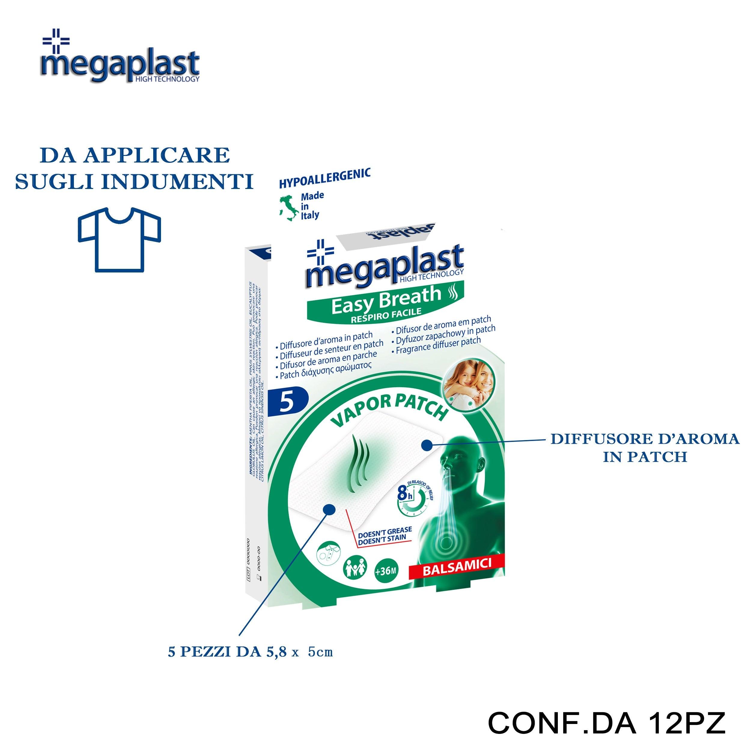 ART.114930 MEGAPLAST EASY BREATH 5 PATCH FRESCO RESIPIRO CONF.5 12PZ - koseakasa