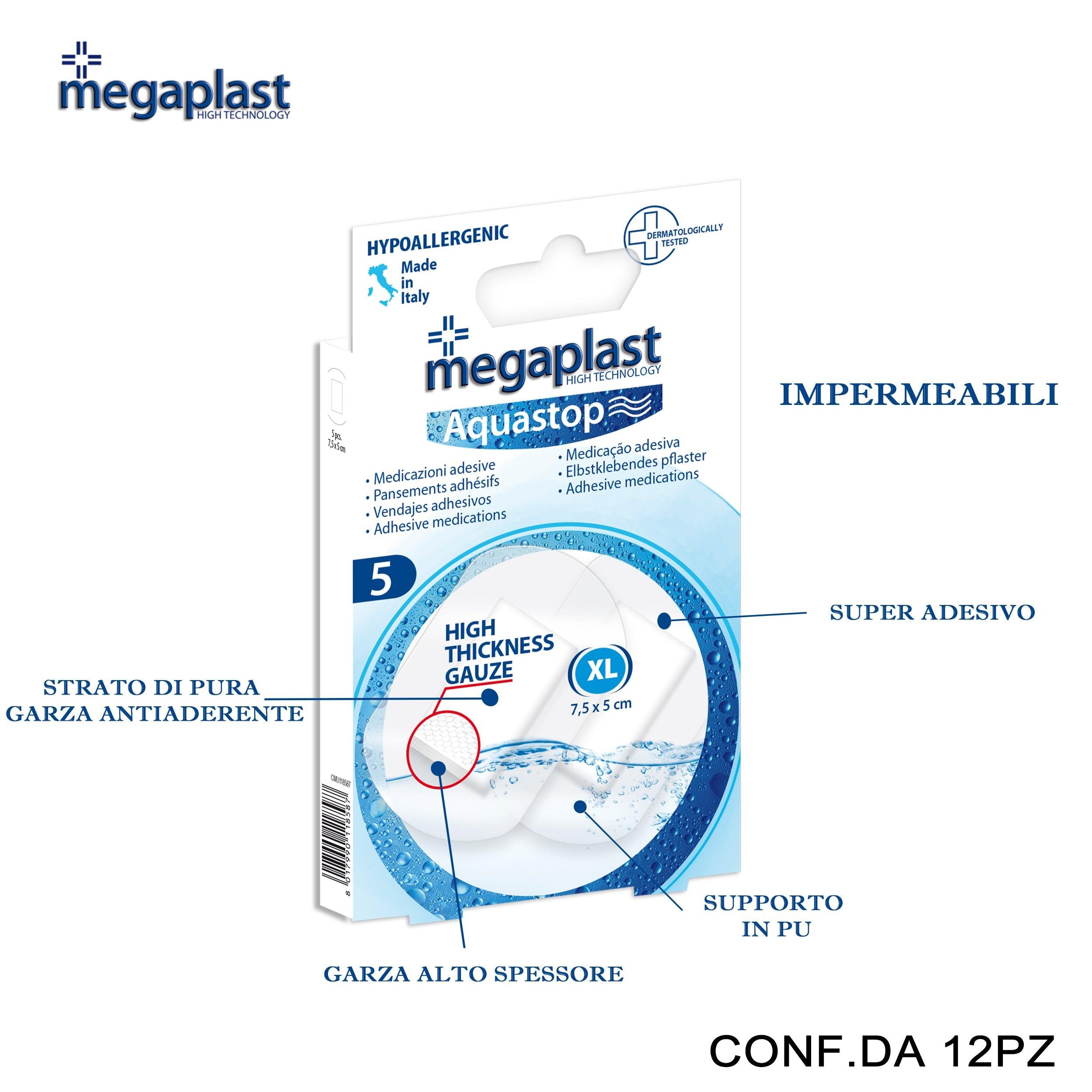 ART.118587 MEGAPLAST AQUASTOP ML 5 CEROTTI IMPERMEA.7.5X5CM XL CONF.5 12PZ - koseakasa