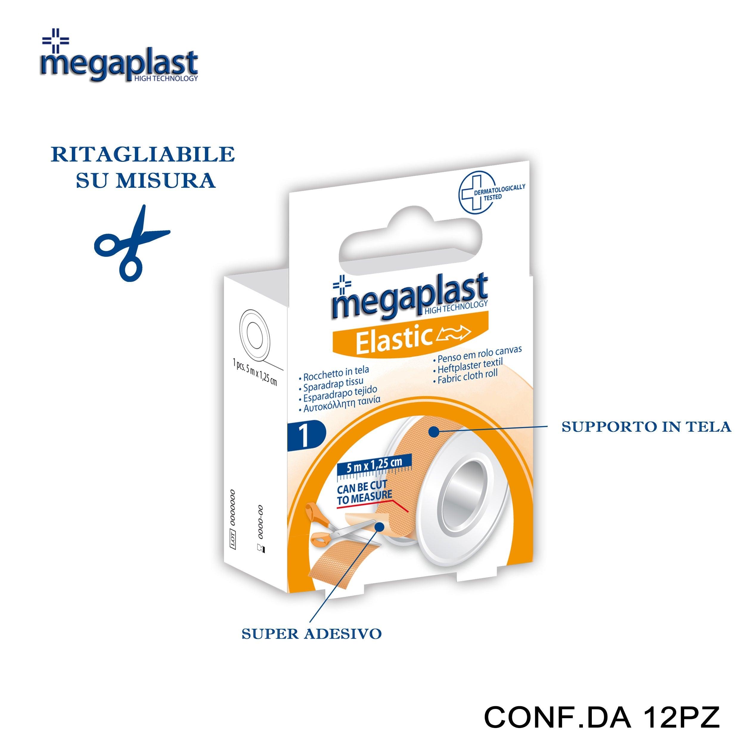 ART.120290 MEGAPLAST ELASTIC ROCCHETTO IN TELA 5MX1.25CM CONF.1 12PZ - koseakasa