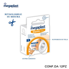 ART.120290 MEGAPLAST ELASTIC ROCCHETTO IN TELA 5MX1.25CM CONF.1 12PZ - koseakasa