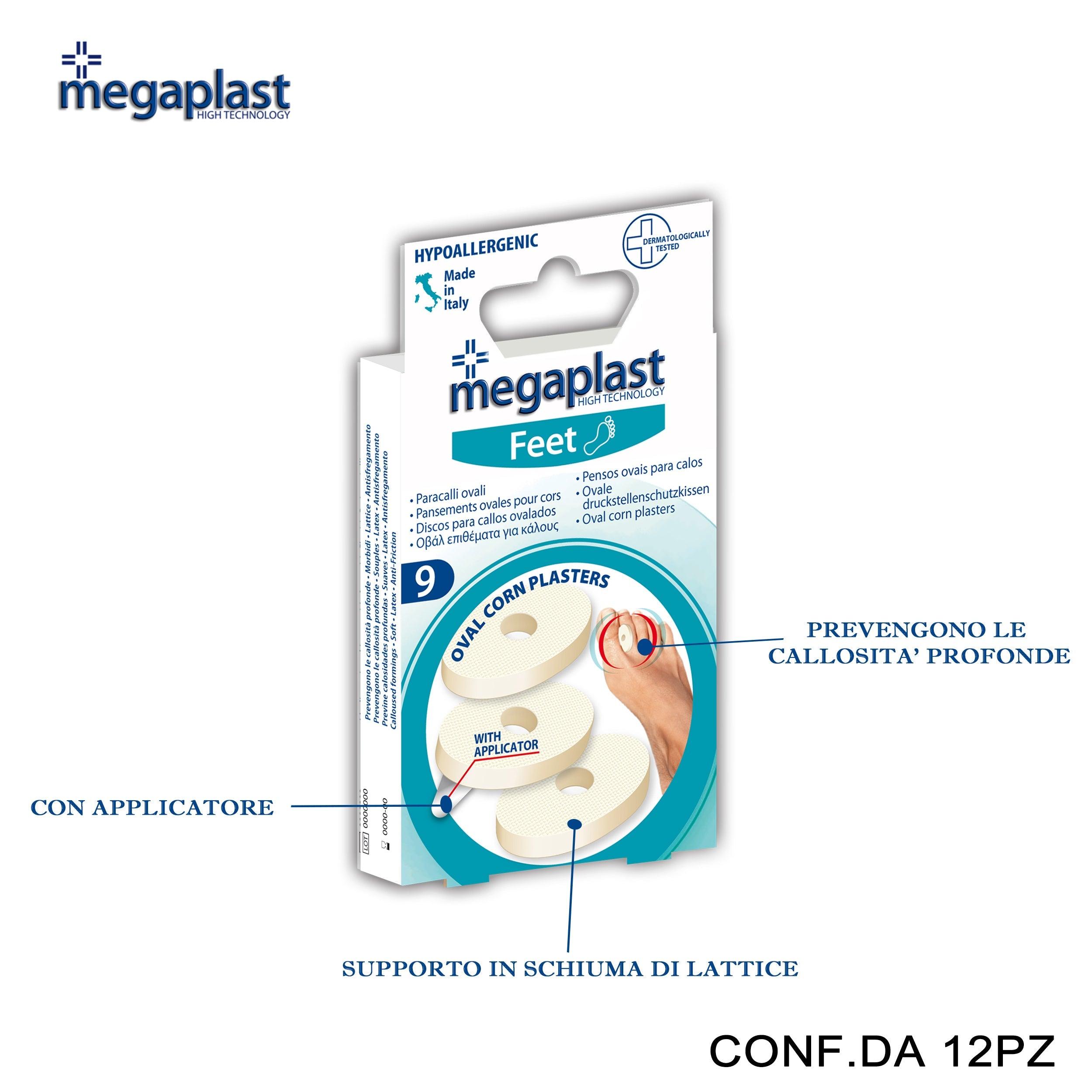 ART.130190 MEGAPLAST FEET ML 9 PARACALLI OVALI LATTICE CONF.9 12PZ - koseakasa