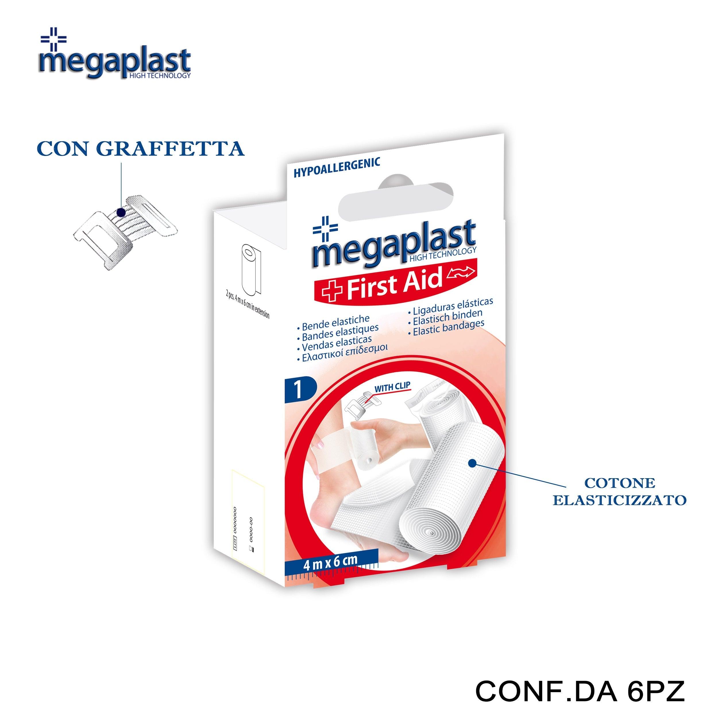 ART.150112 MEGAPLAST FIRST AID 2 BENDE 4MX6CM APPEN. CONF.2 6PZ - koseakasa