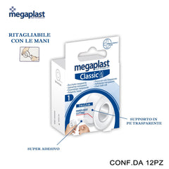 ART.163846 MEGAPLAST CLASSIC 5MX2.5CM ROCCHETTO TRASPARENTE CONF.1 12PZ - koseakasa