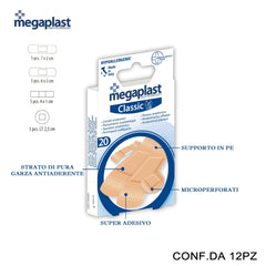 ART.180027 MEGAPLAST CLASSIC ML 20 CEROTTI ASSORTITI PE CONF.20 12PZ - koseakasa