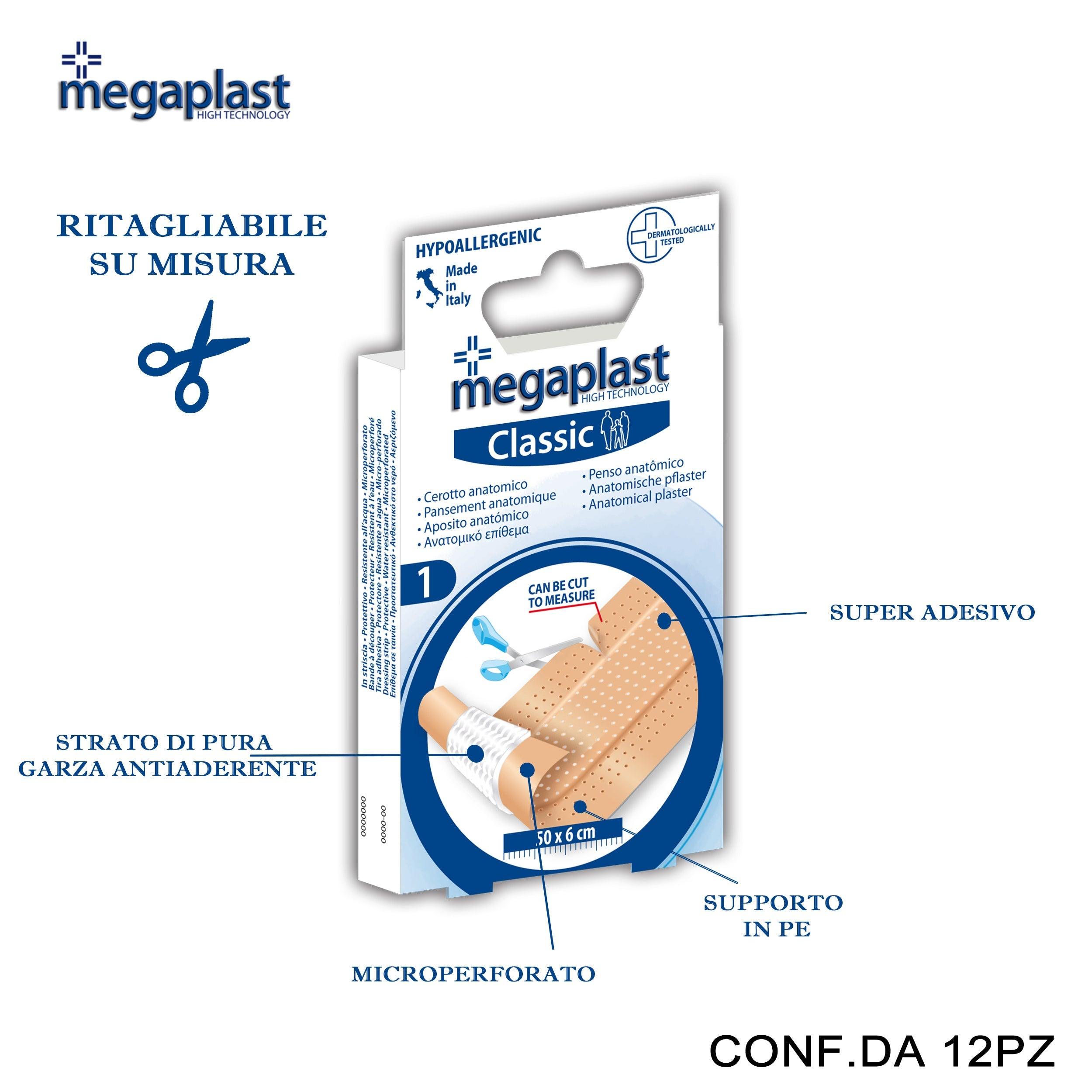 ART.182106 MEGAPLAST CLASSIC ML 1 STRISCIA 50X6CM PE CONF.1 12PZ - koseakasa