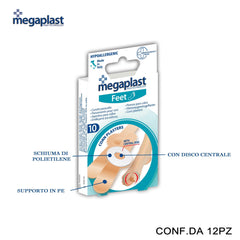 ART.182427 MEGAPLAST FEET ML 10 DISCO CENTRALE CONF.10 12PZ - koseakasa