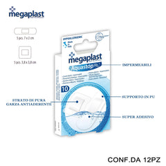 ART.182472 MEGAPLAST AQUASTOP ML 10 CEROTTI ASSORTITI ELASKIN CONF.10 12PZ - koseakasa