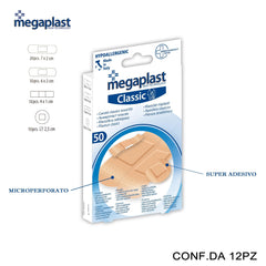 ART.185237 MEGAPLAST CLASSIC 50 CEROTTI ASSORTITI PE CONF.50 12PZ - koseakasa