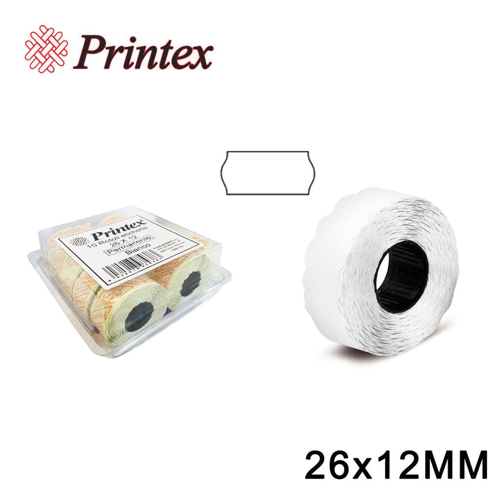 ROTOLI ETICHETTE PREZZI PERMANENTE 26X12MM BIANCO BL10 - koseakasa