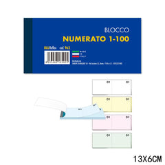 BLOCCO NUMERATO 1/100 100FG F.TO 13x6 ART.963 623 PZ1 - koseakasa
