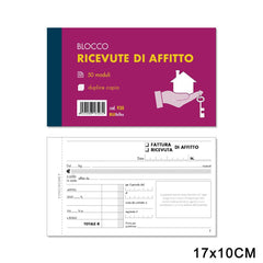 RICEVUTE AFFITTO 50FG x 2COPIE F.TO 17x10 ART.930 PZ1 - koseakasa