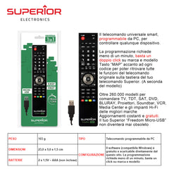 1 IN 1 PROGRAMMABILE FREEDOM TELECOMANDO ART.SUPTUB001 SUPERIOR BL1 - koseakasa
