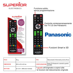 PANASONIC TELECOMANDO TV ART.SUPTRB011 SUPERIOR BL1 - koseakasa