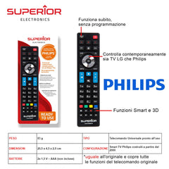 PHILPS TELECOMANDO TV ART.SUPTRB010 SUPERIOR BL1 - koseakasa