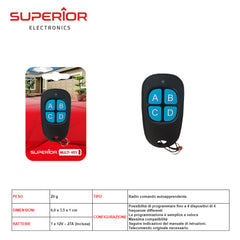 433,92-868MHz MULTI-KEY RADIOCOMANDO ART.SUPRF004 SUPERIOR BL1 - koseakasa