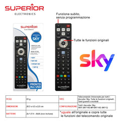 SKY TELECOMANDO DECODER ART.SUPTRB027 SUPERIOR BL1 - koseakasa