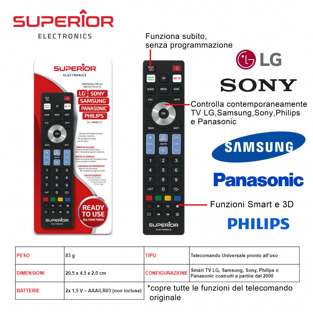 READY5 SIMPLE UNIVERSALE TELECOMANDO TV ART.SUPTRB019 SUPERIOR BL1 - koseakasa