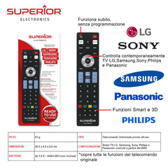 READY5 SIMPLE UNIVERSALE TELECOMANDO TV ART.SUPTRB019 SUPERIOR BL1 - koseakasa