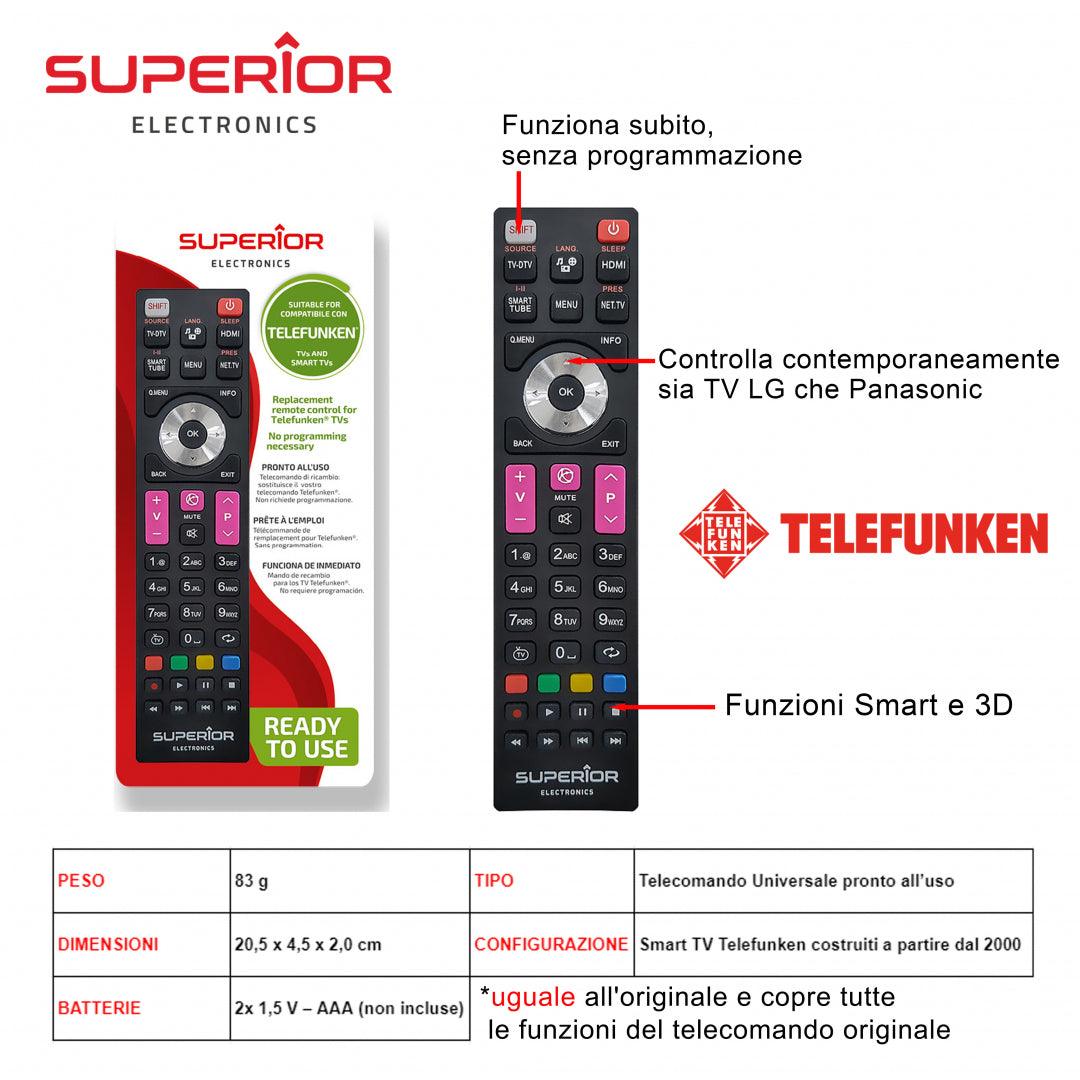 TELEFUNKEN TELECOMANDO TV ART.SUPTRB016 SUPERIOR BL1 - koseakasa