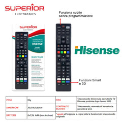 HISENSE TELECOMANDO TV ART.SUPTRB028 SUPERIOR BL1 - koseakasa