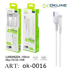 ART.OK-0016 OKLINE Iphone Lightning USB Cavo 100cm Bianco - koseakasa