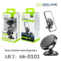 ART.OK-0101 OKLINE TOP SUPPORTO MAGNETICO DEL TELEFONO AUTOMOBILE NERO - koseakasa