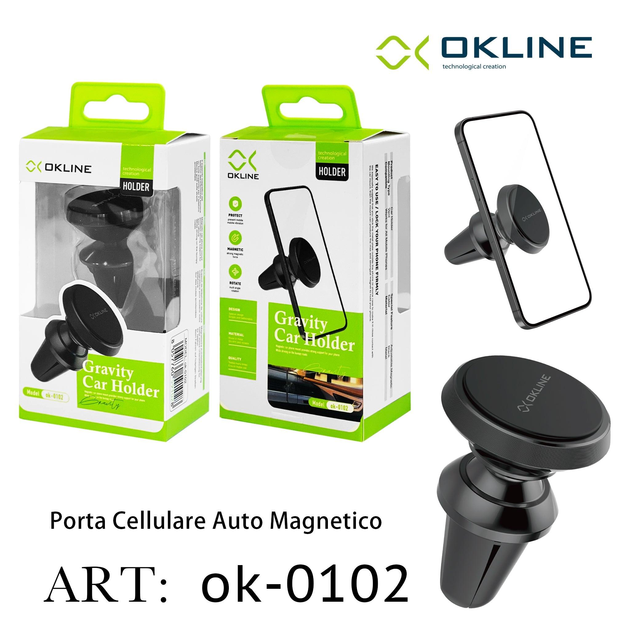 ART.OK-0102 OKLINE GRAVITY SUPPORTO MAGNETICO DEL TELEFONO AUTOMOBILE NERO - koseakasa