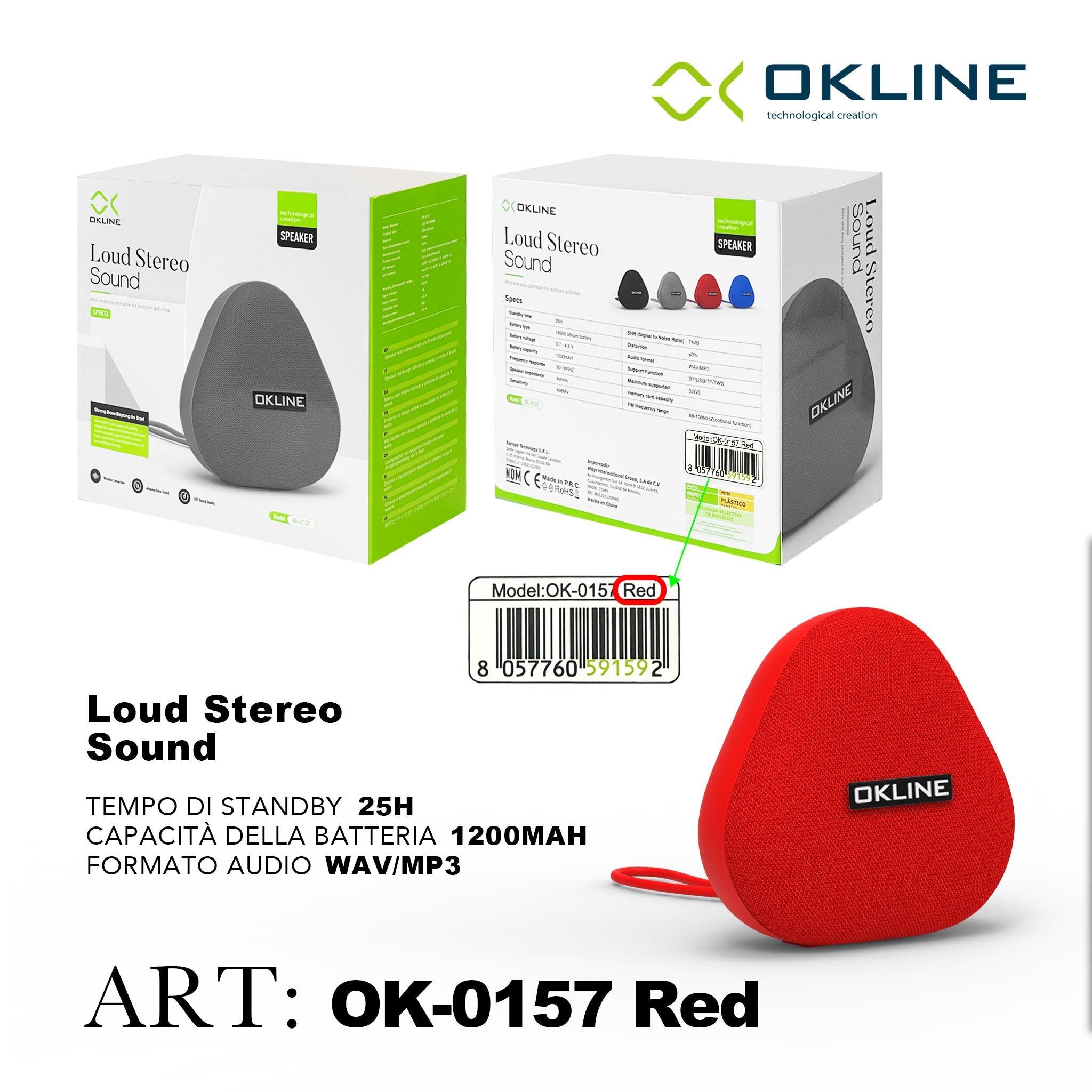 ART.OK-0157ROS OKLINE LOUD STEREO WIRELESS ROSSO - koseakasa