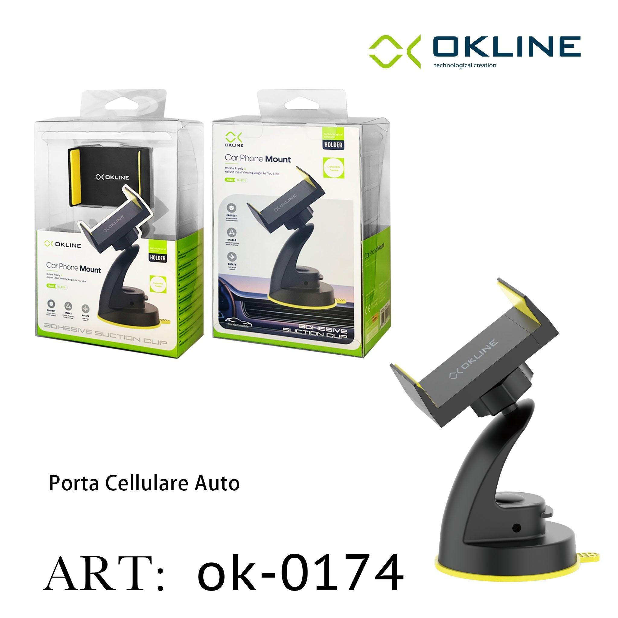 ART.OK-0174 OKLINE ROTATE FREELY SUPPORTO VENTOSA DEL TELEFONO AUTOMOBILE - koseakasa