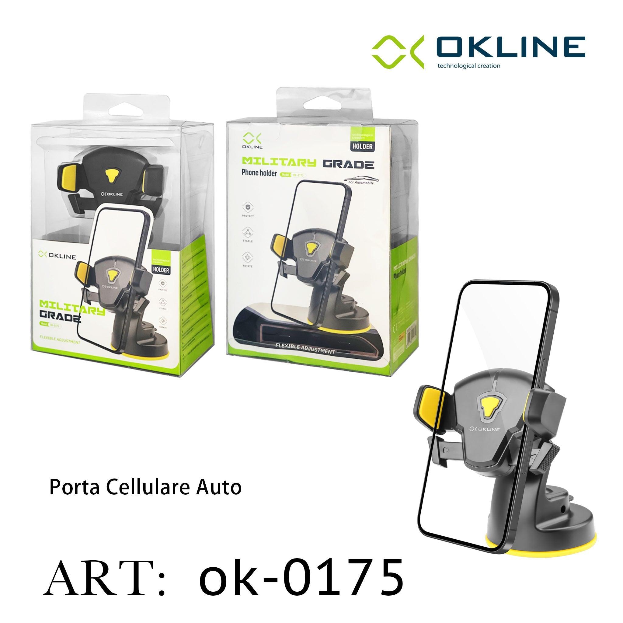 ART.OK-0175 OKLINE MILITARY GRADE SUPPORTO VENTOSA DEL TELEFONO AUTOMOBILE - koseakasa
