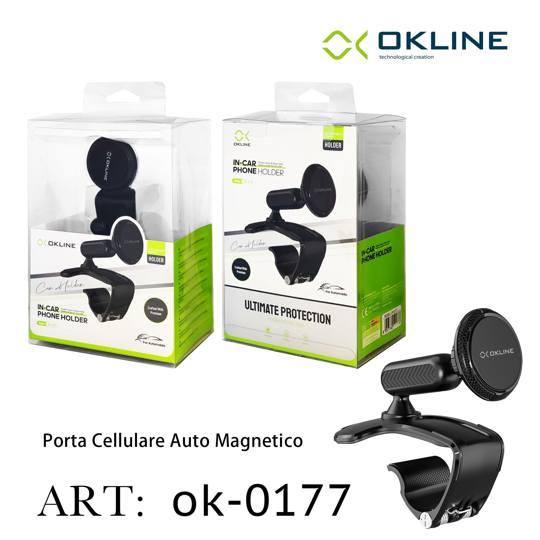 ART.OK-0177 OKLINE ROTATE FREELY SUPPORTO MAGNETICO DEL TELEFONO AUTOMOBILE NERO - koseakasa