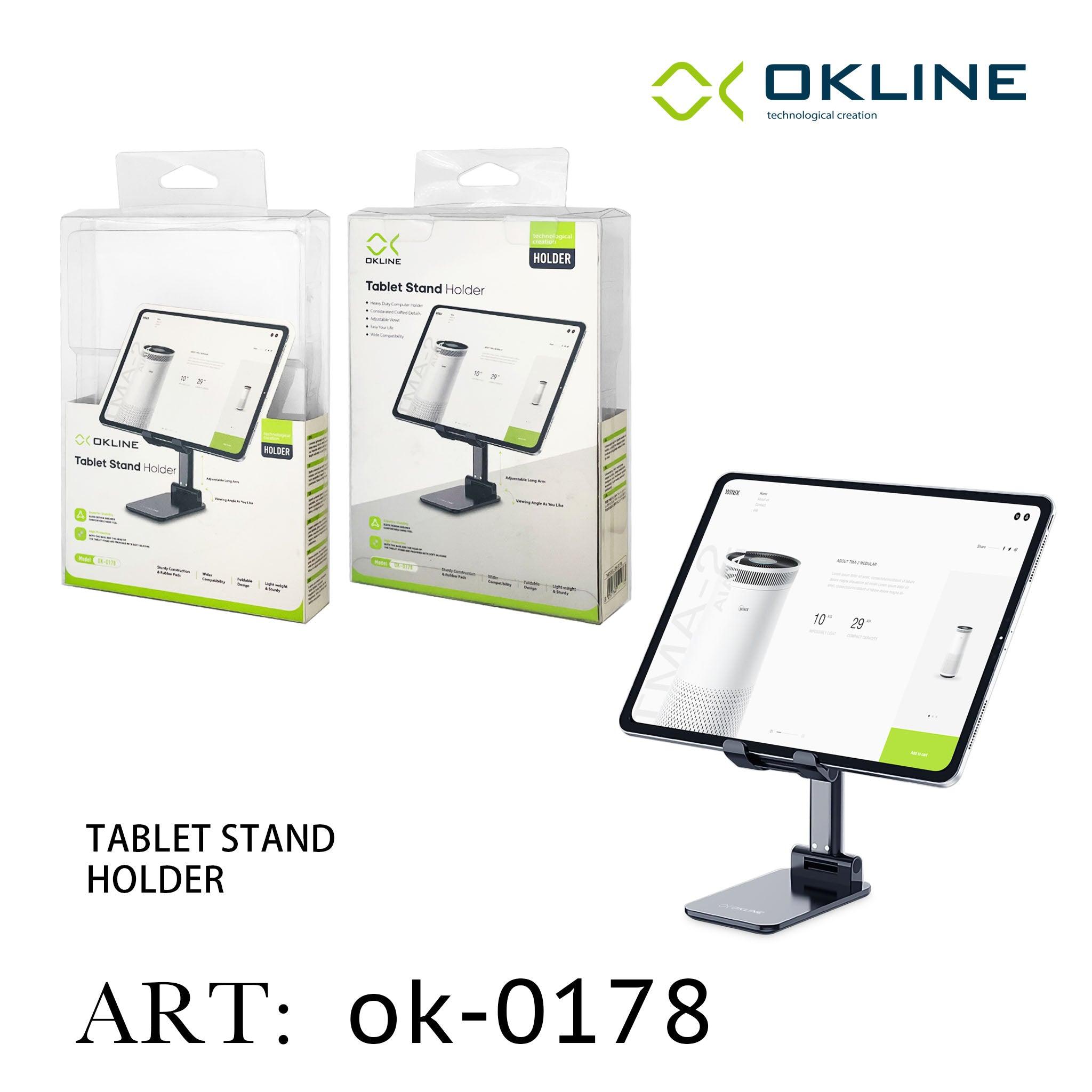 ART.OK-0178 OKLINE SUPPORTO PER TABLET PIEGHEVOLE NERO - koseakasa