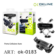 ART.OK-0183 OKLINE BOCCHETTE ARIA SUPPORTO GANCIO DEL TELEFONO AUTOMOBILE NERO - koseakasa