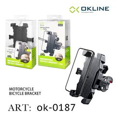 ART.OK-0187 OKLINE SUPPORTO RESISTENZA MILITARE DEL TELEFONO MOTO E BICICLETTA NERO - koseakasa