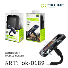 ART.OK-0189 OKLINE STRONG SUPPORTO IMPERMEABILE DEL TELEFONO MOTOCICLO E BICICLETTA NERO - koseakasa