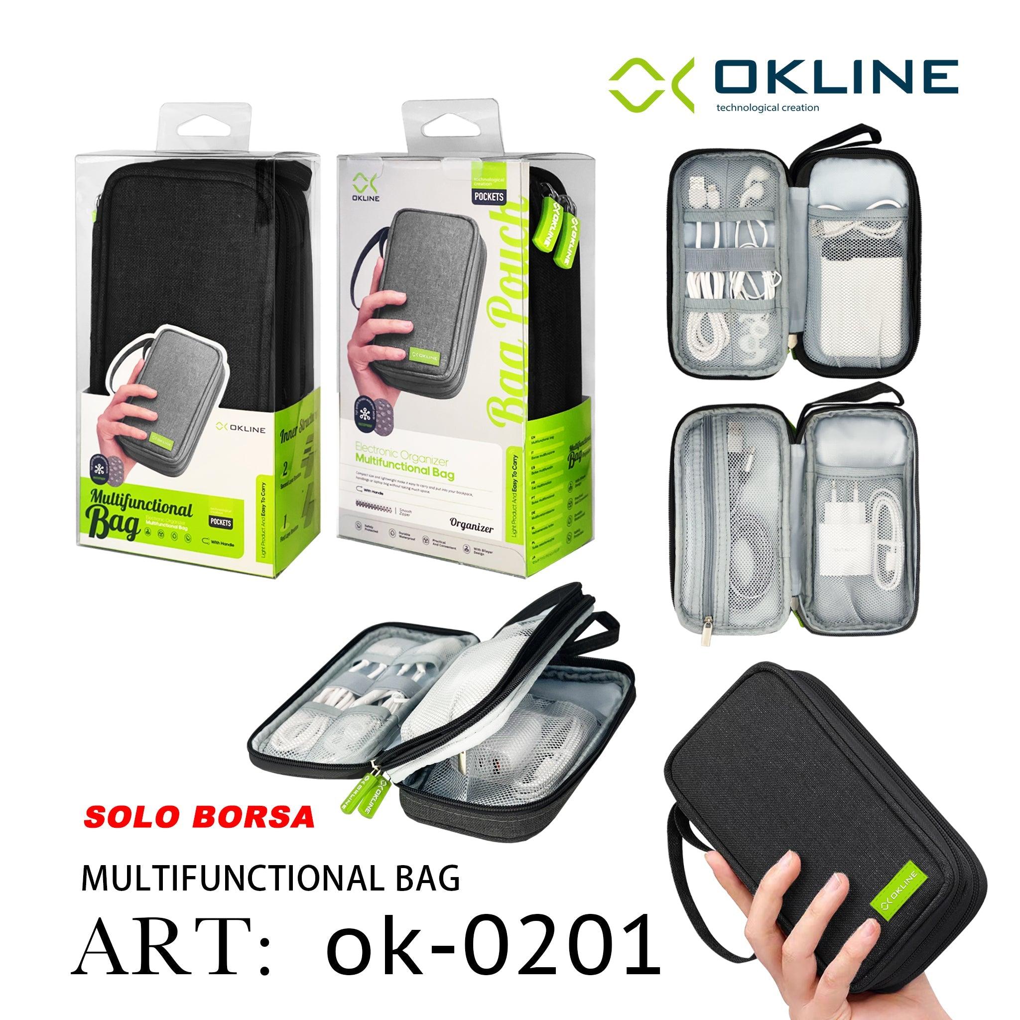 ART.OK-0201 OKLINE BORSA MULTIFUNZIONALE CON MANIGLIA NERO - koseakasa
