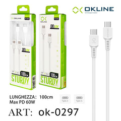 ART.OK-0297 OKLINE Type-C Type-C Cavo 60W100cm Bianco - koseakasa