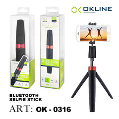 ART.OK-0316 OKLINE TRAVEL ASTA PER SELFIE CON TREPPIEDE E TELECOMANDO WIRELESS NERO - koseakasa