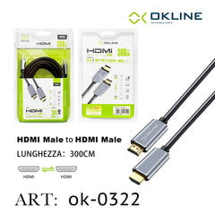 ART.OK-0322 OKLINE HDMI 2.0 2K e 4K Cavo 300cm - koseakasa