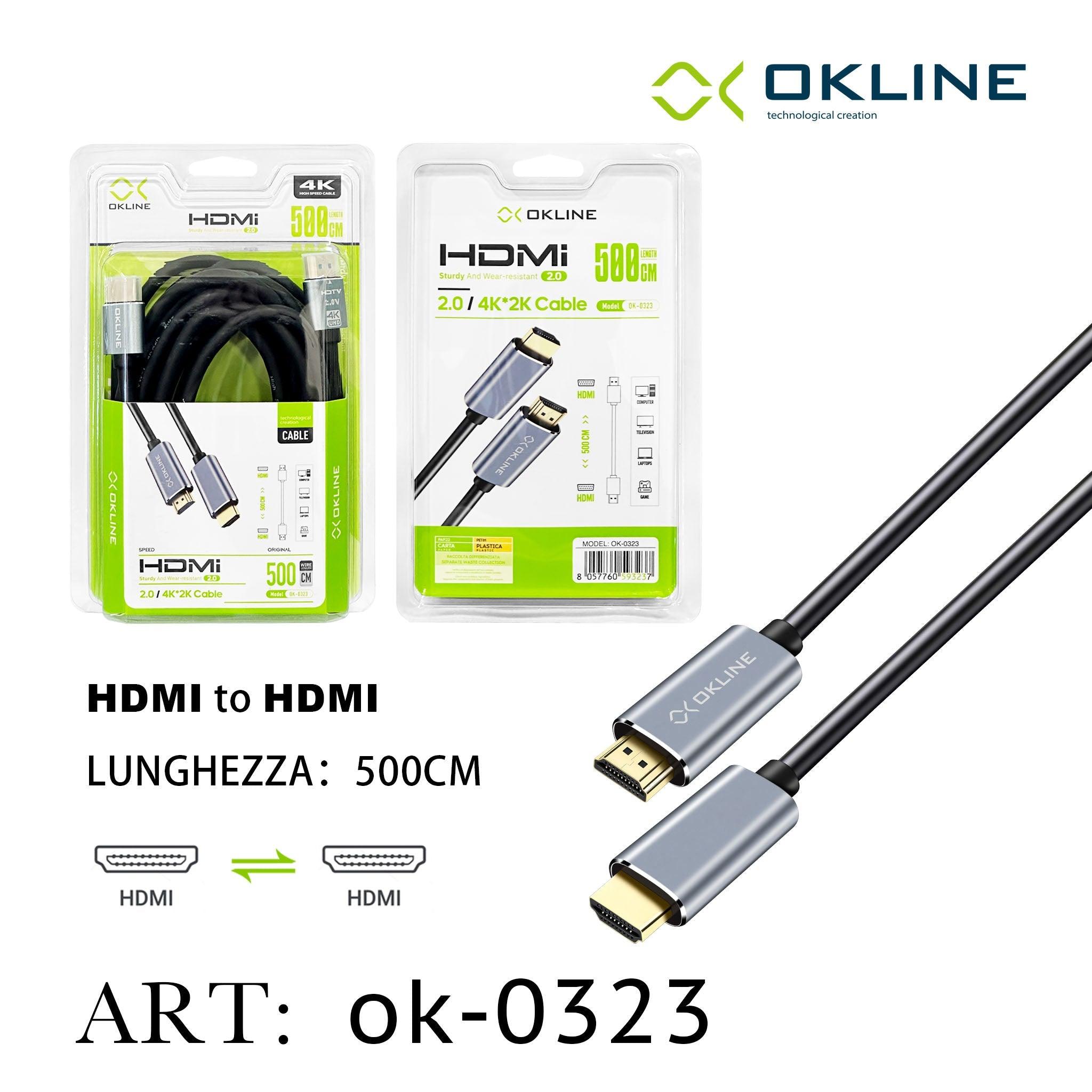 ART.OK-0323 OKLINE HDMI 2.0 2K e 4K Cavo 500cm - koseakasa