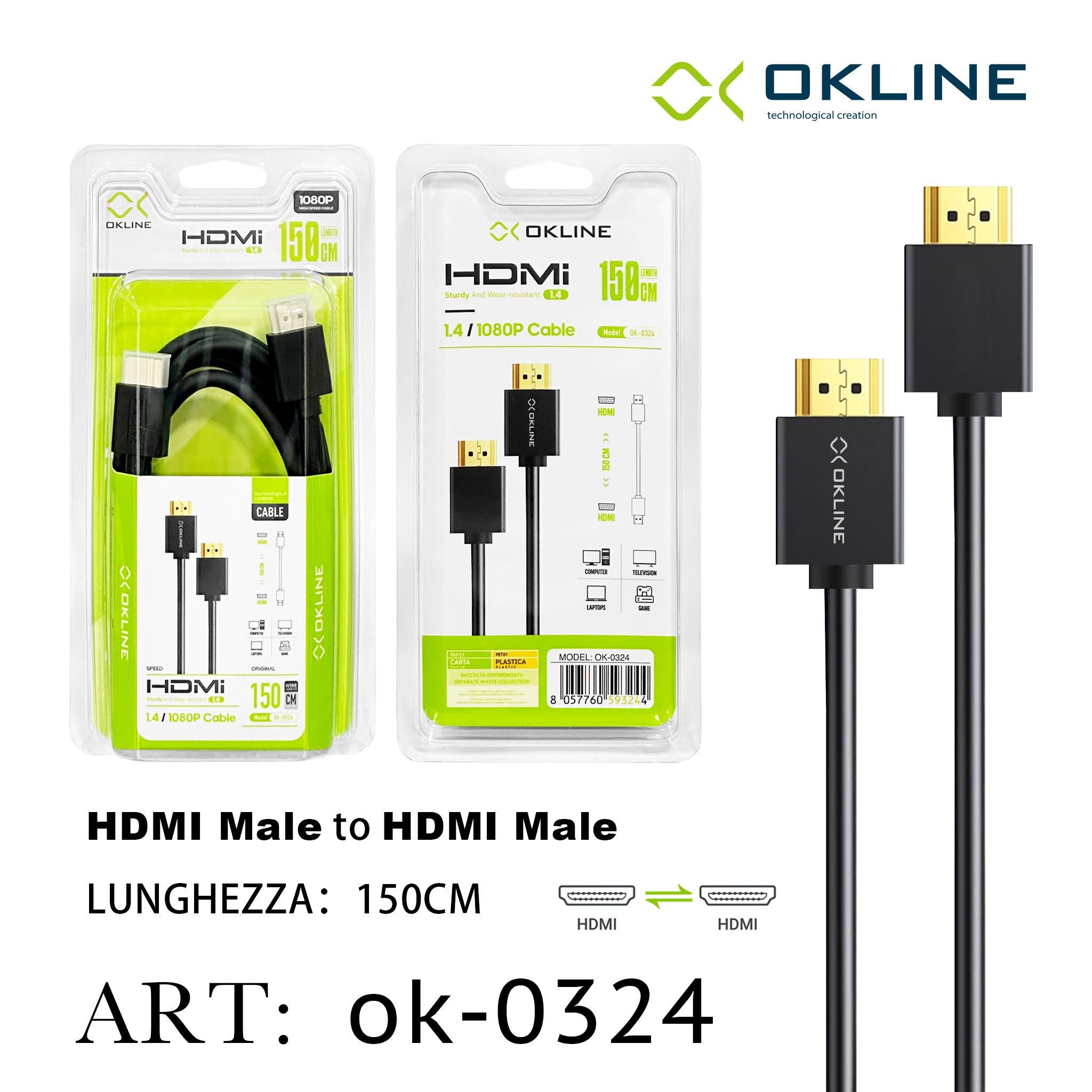 ART.OK-0324 OKLINE HDMI 1.4 1080P Cavo 150cm - koseakasa